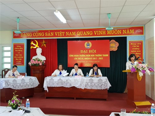 Sáng ngày 19 tháng 8 năm 2017 Công đoàn trường MN Thượng Thanh­ long trọng tổ chức Đại hội Công đoàn lần thứ VII, nhiệm kỳ 2017 - 2022.